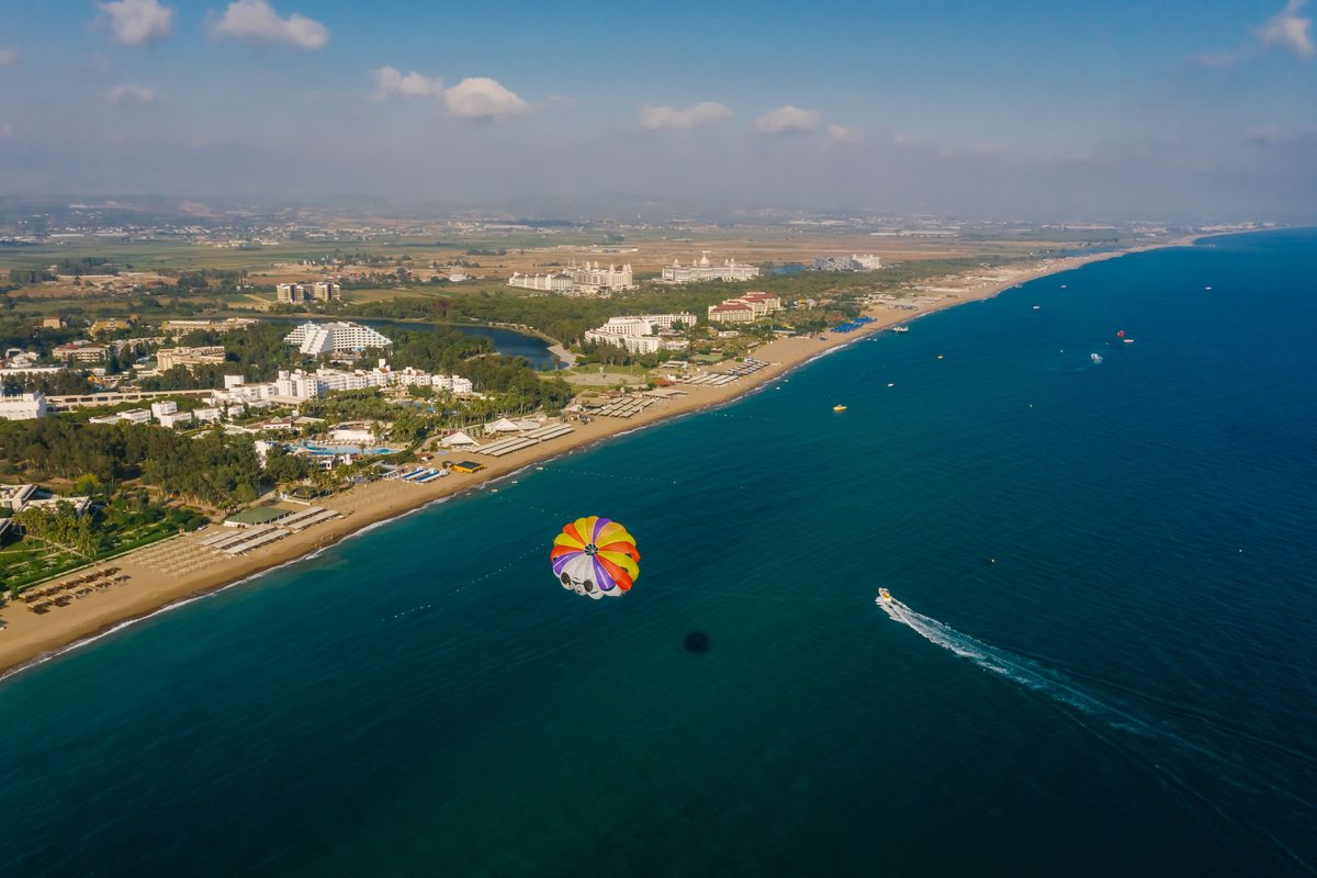 Belek Strand Luftaufnahme
