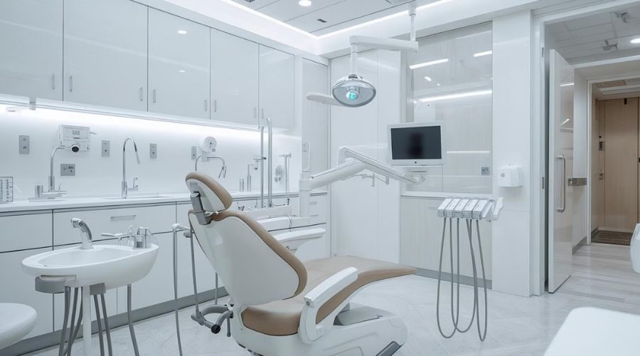 Moderne, helle Behandlungsräume einer zertifizierten Klinik