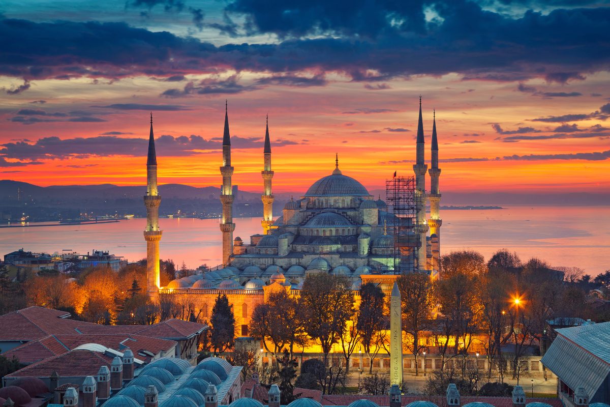 Blaue Moschee Istanbul Sonnenuntergang