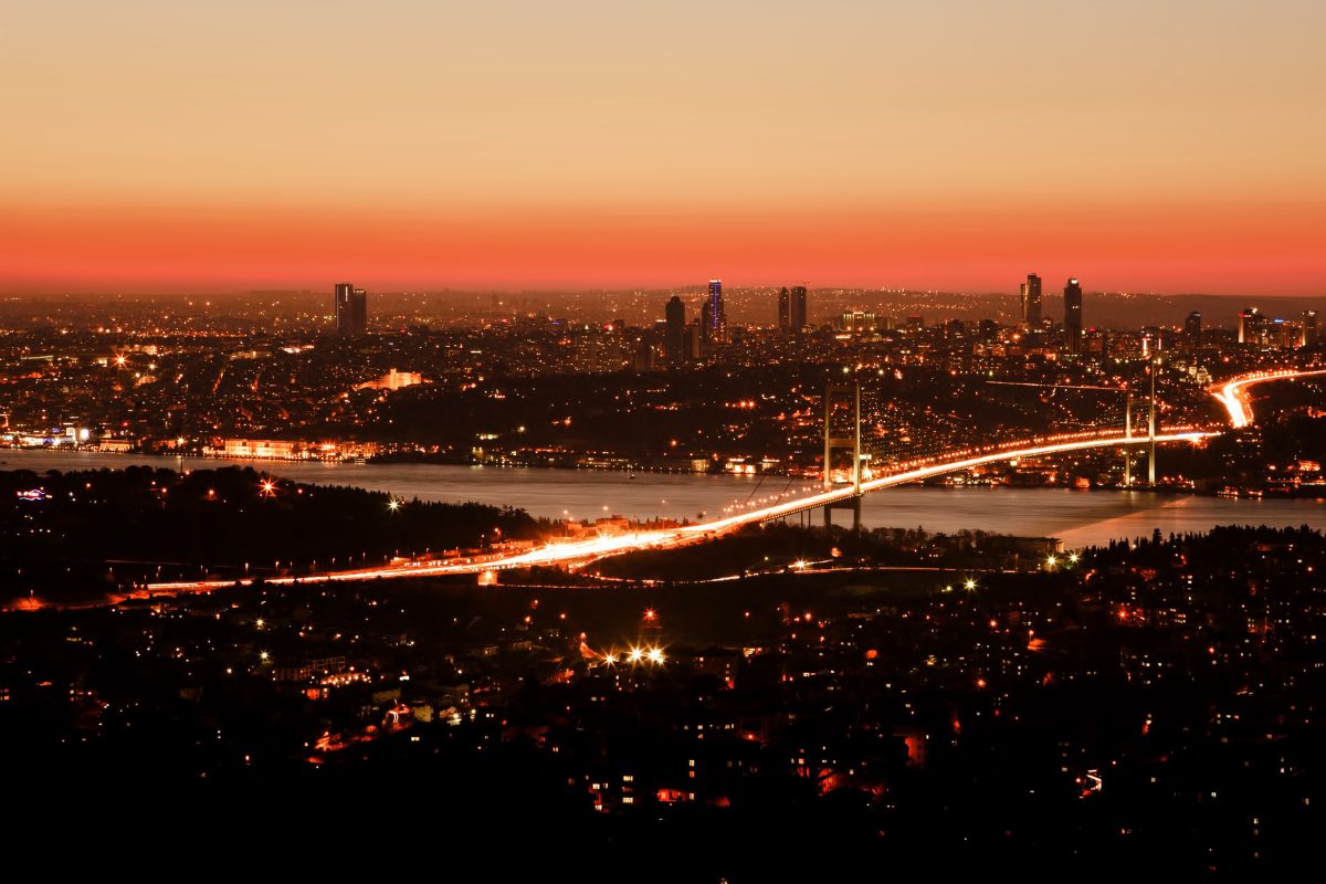 Bosporus Brücke Istanbul Sonnenuntergang