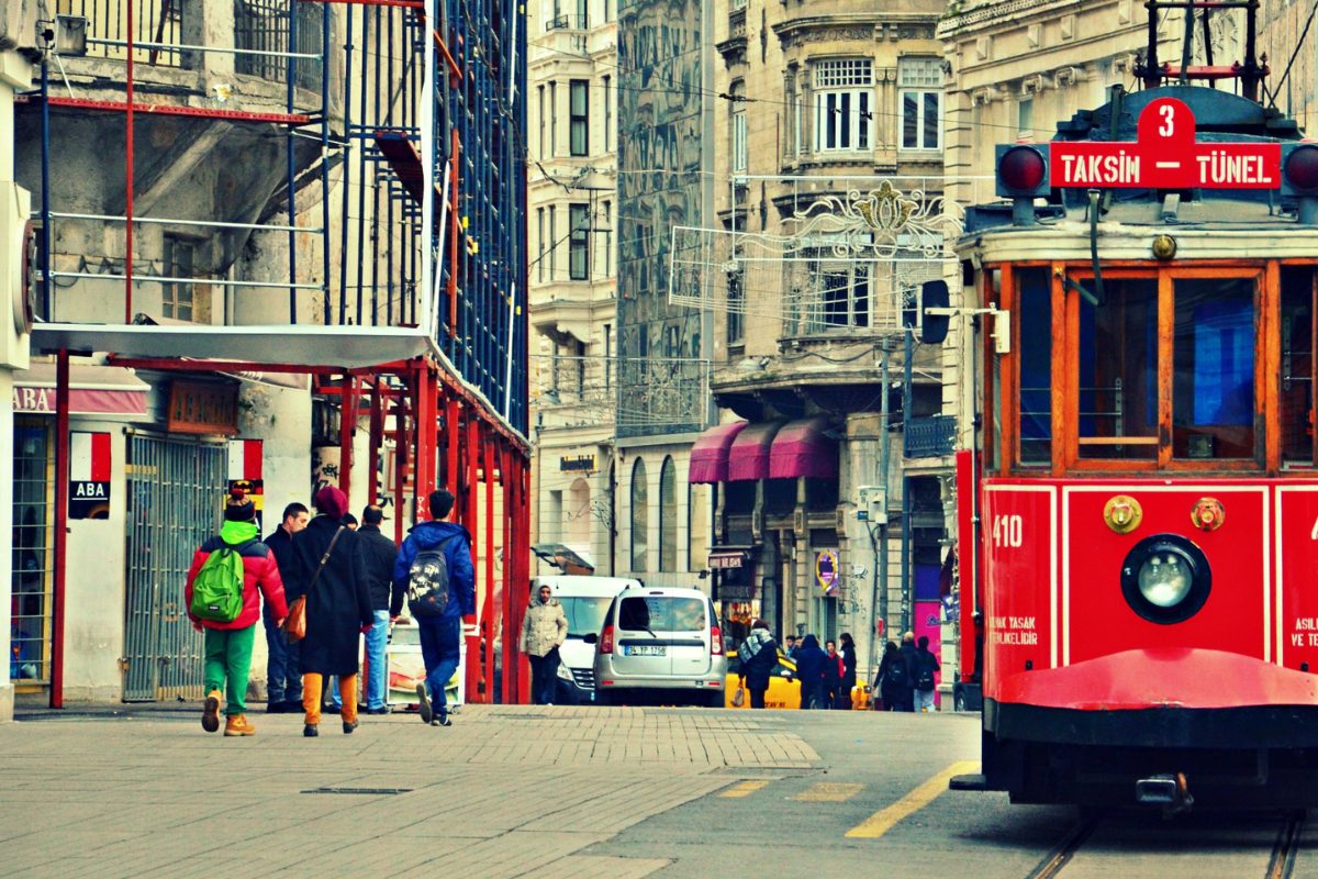 Taksim Platz historische Straßenbahn Istanbul