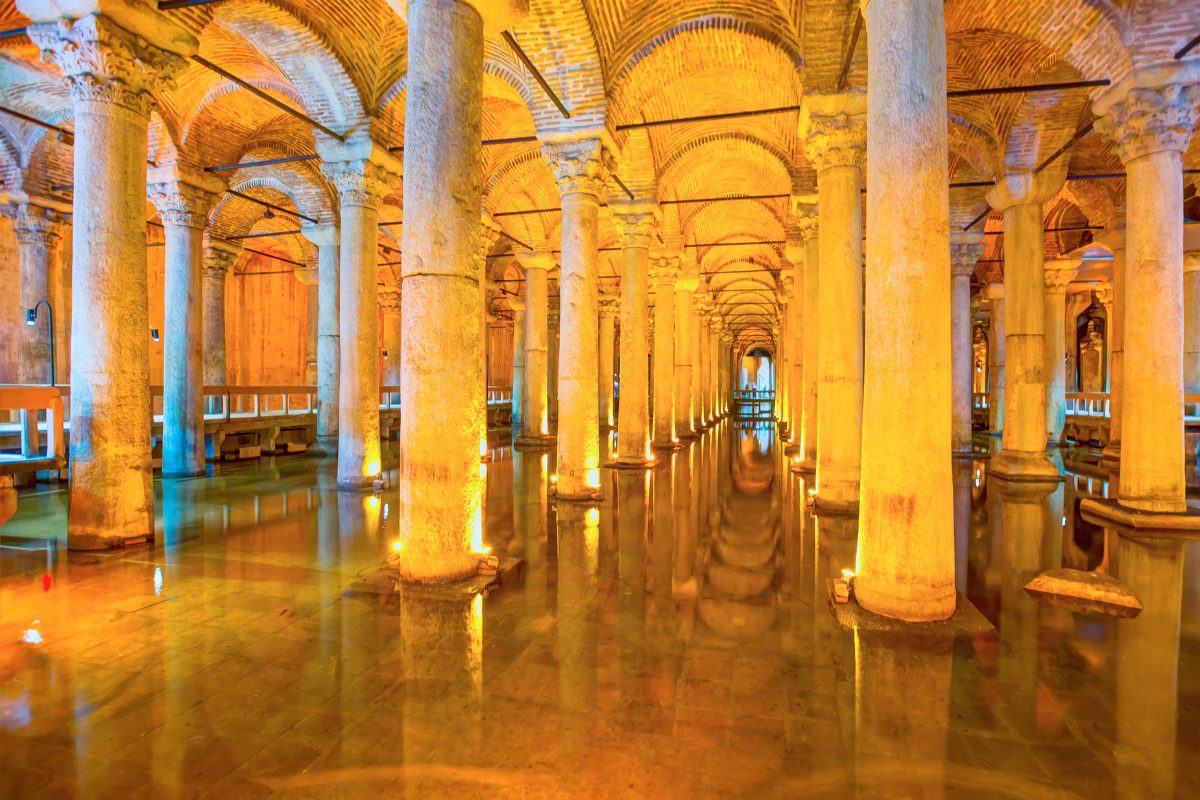Basilika Zisterne Istanbul Säulen